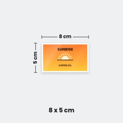 8 x 5 cm rectangle sticker