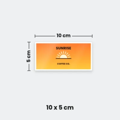 10 x 5 cm rectangle sticker