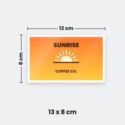 13 x 8 cm rectangle sticker