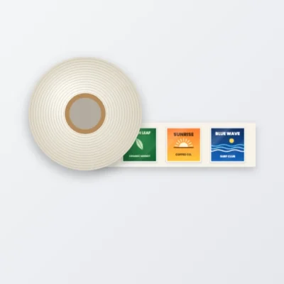 Roll of rectangle stickers
