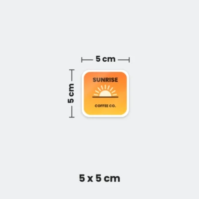 5 x 5 cm reusable sticker