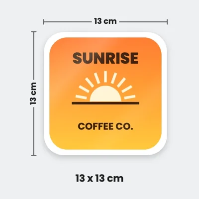 13 x 13 cm reusable sticker