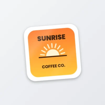 Die cut rounded corner stickers
