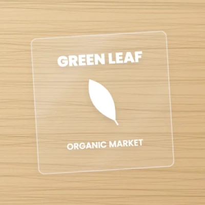 clear square sticker