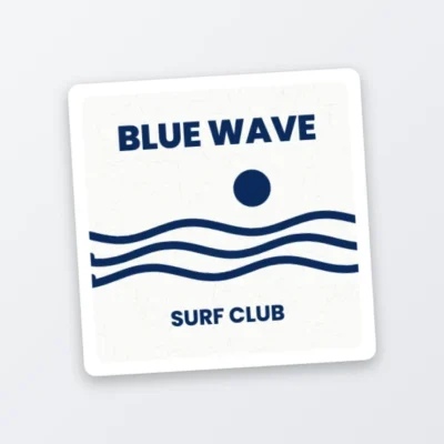 coated art square sticker