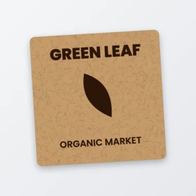 kraft square sticker