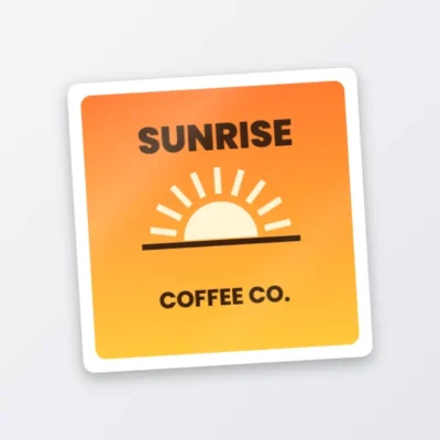 vinyl square sticker