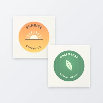 Separate transfer stickers each on its own backing