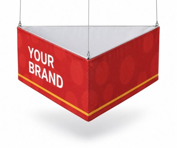 Triangle Hanging Sign for exhibition stands, Dubai