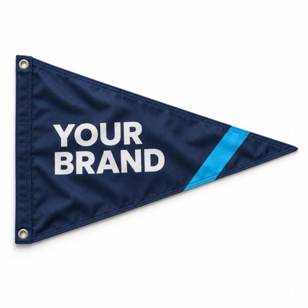 Custom triangle flag with grommets, Dubai