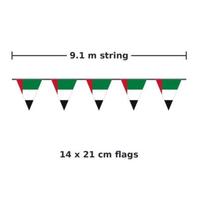 9.1 m string, 14 x 21 cm flags