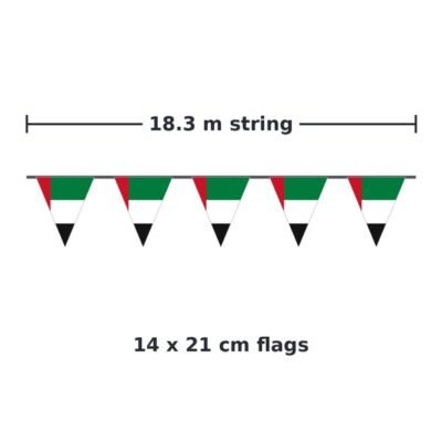 18.3 m string, 14 x 21 cm flags
