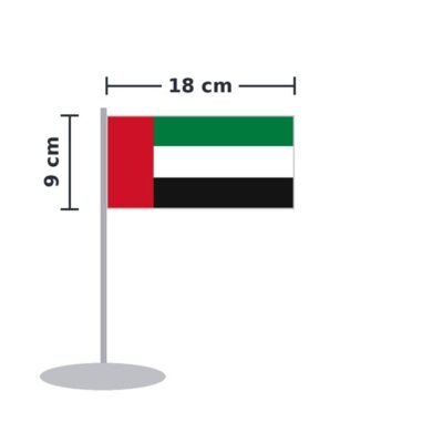 UAE desk flag size option