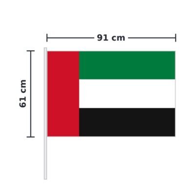 UAE hand flag size option