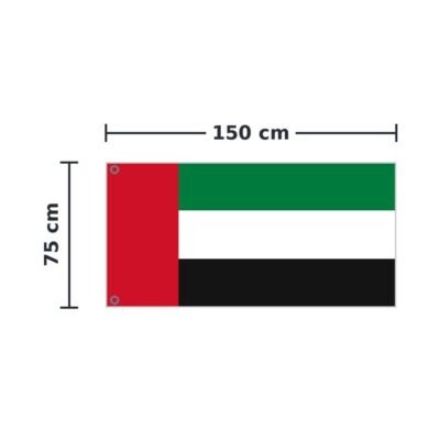 UAE flag size option with grommets