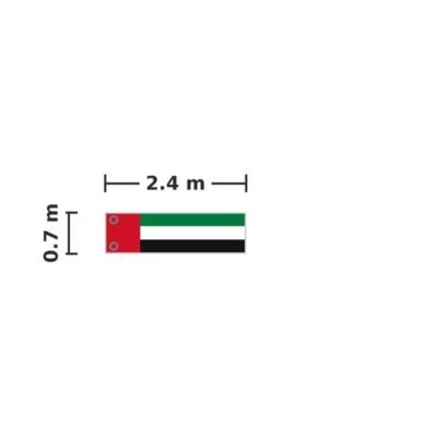 UAE flag size option with grommets