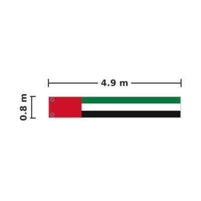 UAE flag size option with grommets