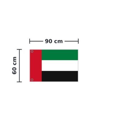 UAE flag size option with grommets