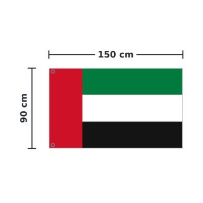 UAE flag size option with grommets