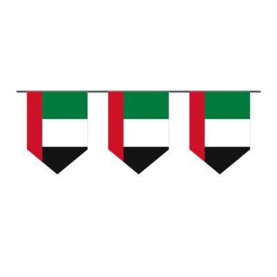UAE bunting with bottom angle pennants