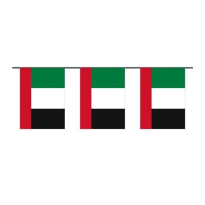 UAE bunting with rectbottom angle pennants