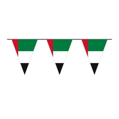 UAE bunting with tribottom angle pennants