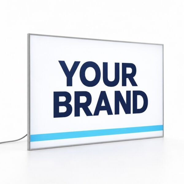 Ultra thin LED light box with printed brand artwork, Dubai