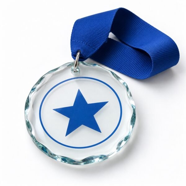 Custom wave glass medals made in Dubai