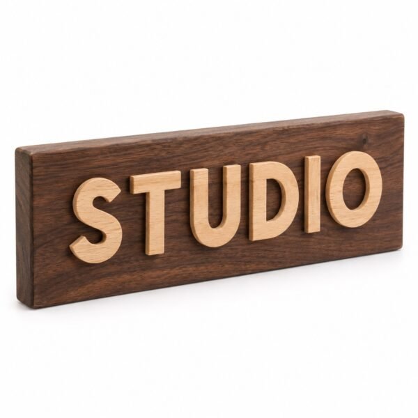 3D Wooden Door Sign made in Dubai