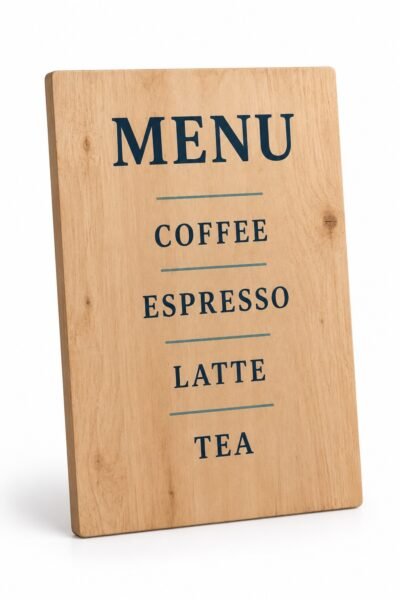 Wooden Menu Board for restaurants, Dubai